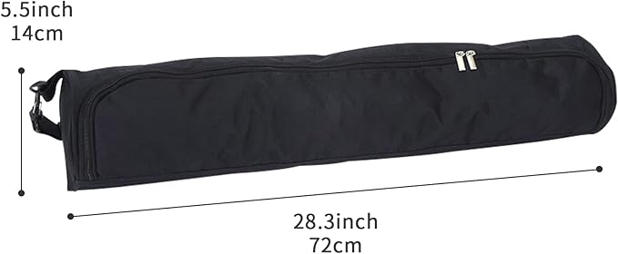 Yoga Mat Bag, Full Zip Exercise Yoga Mat Carrier Bag with Adjustable Strap, Waterproof Yoga Mat Carry Bag Strap for Most Yoga Mats to Gym Class Beach Park Travel for Women & Men (Black)