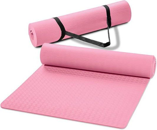Non-Slip Multi-Purpose Exercise Yoga Mats with Carrying Strap