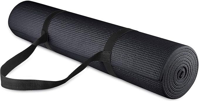 All Purpose 1/4-Inch High Density Anti-Tear Exercise Yoga Mat with Carrying Strap