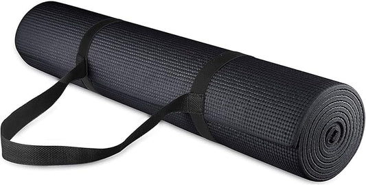 All Purpose 1/4-Inch High Density Anti-Tear Exercise Yoga Mat with Carrying Strap