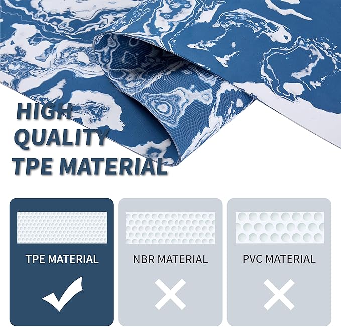 Yoga Mat, Exercise Yoga Mat Print with Non-Slip Design, Professional  Exericise Mat, 72" x 24" Multi-Purpose Workout Mat for Women, Pilates Fitness and Floor Exercises
