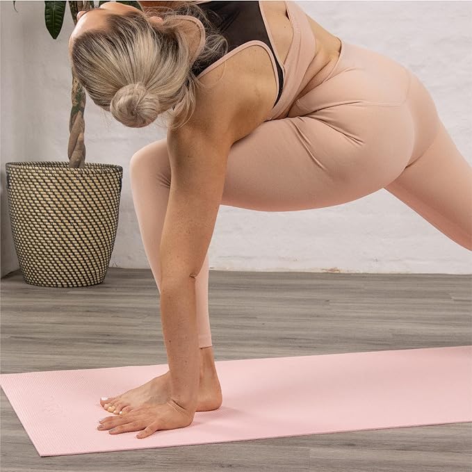 Entry Level Yoga Mat,Eco-Friendly Mat for Yoga, Pilates, Stretching and Fitness,Non-Slip and Lightweight, for Travel,Home,Gym and Studio, 68.1" x 24"